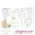 Matriz de bordado volta às aulas