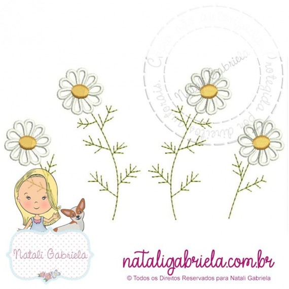 Matriz de Bordado Floral NG26 - 17CM