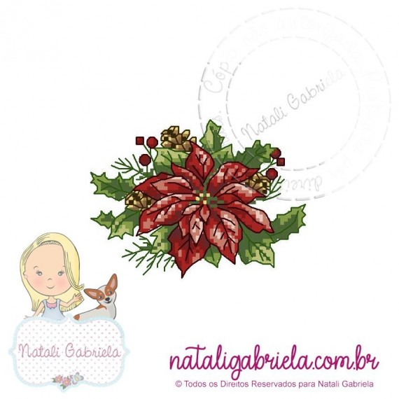 Matriz de natal bordar à máquina.
