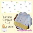 Barrado de coração para bordar