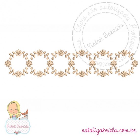 Matriz de Bordado Floral Delicado NG4