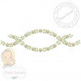 Matriz de flores para bordar à máquina.