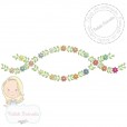 Matriz de flores para bordar à máquina.