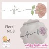 Matriz de bordado floral delicado