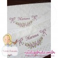 Matriz Floral  com laço para bordar à máquina.