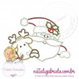 Matriz de Papai Noel para bordar à máquina.