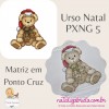 Matriz de urso natalino bordar à máquina.