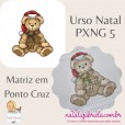 Matriz de urso natalino bordar à máquina.