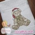 Matriz de urso natalino bordar à máquina.
