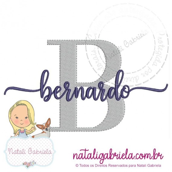 Matriz de nome Bernardo para bordar à máquina.