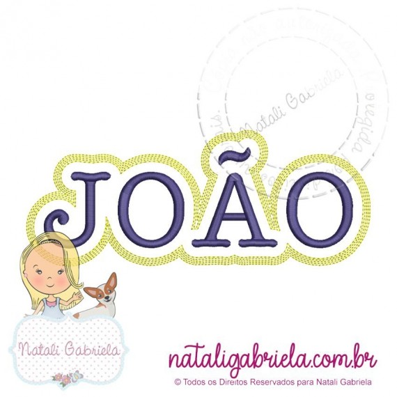 Matriz de nome para bordar à máquina.