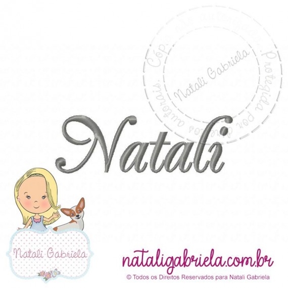 Matriz de nome para bordar à máquina.