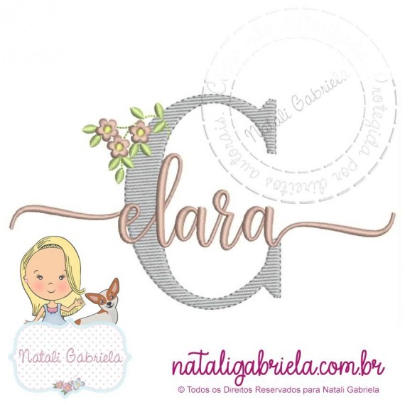Matriz de nome para bordar à máquina.