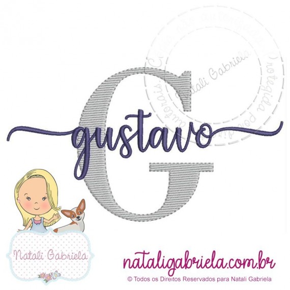 Matriz de nome para bordar à máquina.