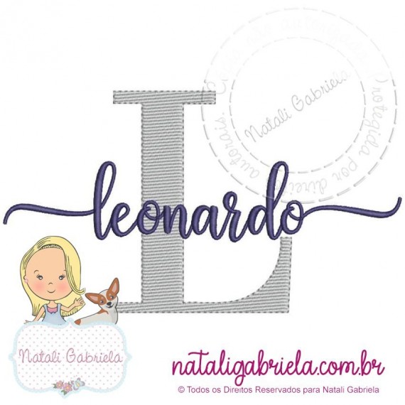 Matriz de nome para bordar à máquina.