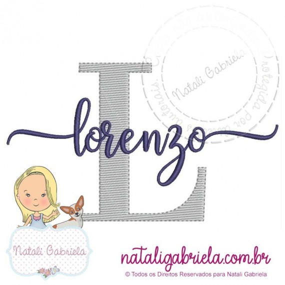 Matriz de nome para bordar à máquina.