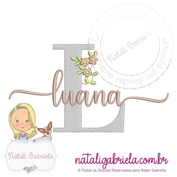 Matriz de nome para bordar à máquina.