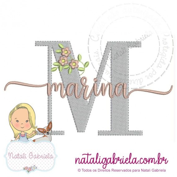 Matriz de nome para bordar à máquina.