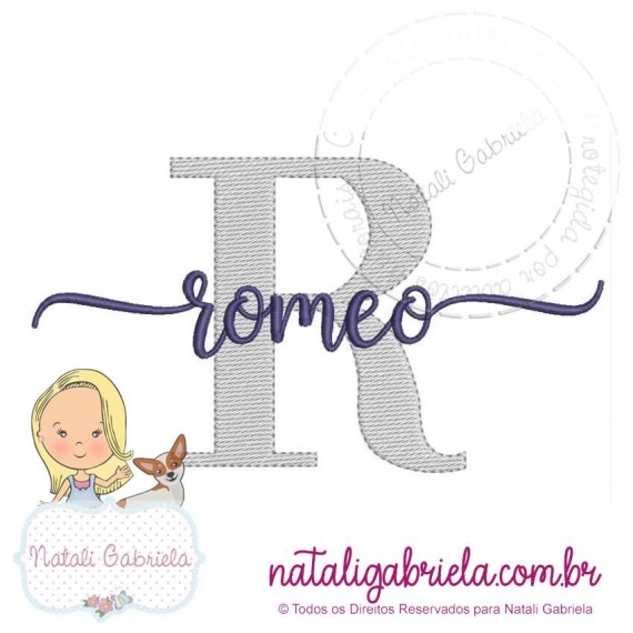 Matriz de nome para bordar à máquina.