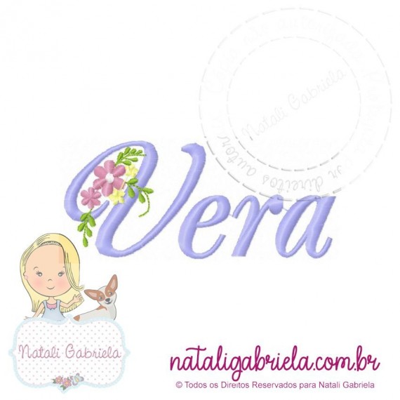 Matriz de nome para bordar à máquina.