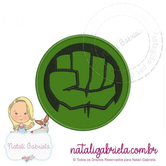 Matriz de Bordado Hulk NG1 - 12cm