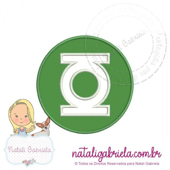 Matriz de Bordado Lanterna Verde NG1 - 12cm