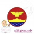 Matriz de super heroina para bordar à máquina.