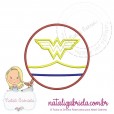 Matriz de super heroina para bordar à máquina.