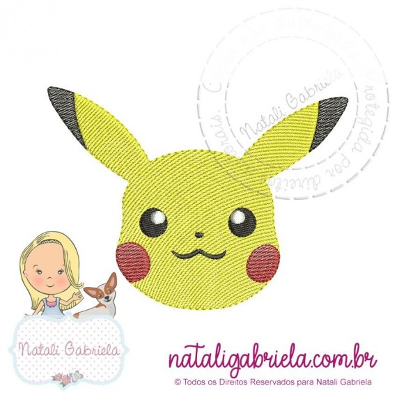 Matriz de Bordado Pikachu NG1 - 10 e 12cm