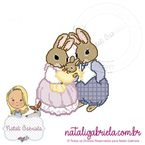 Matriz de Peter e Beatrix para bordar à máquina