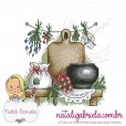 Coleção Cozinha Floral em Ponto Cruz