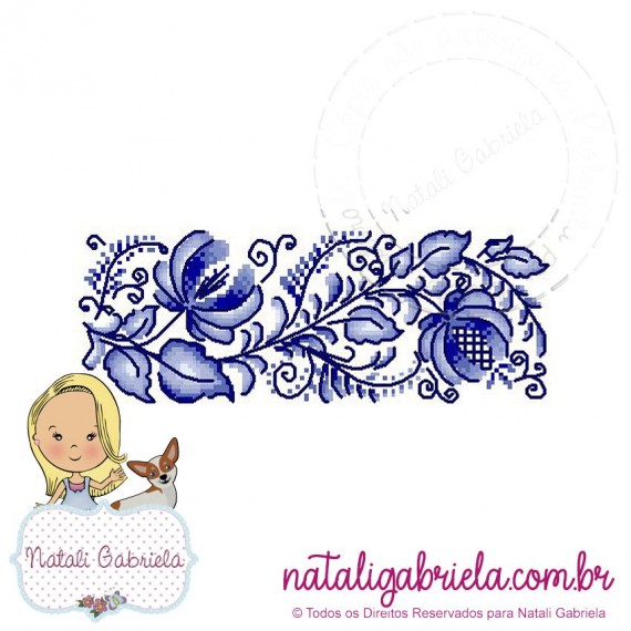 Matriz de Bordado Floral Jacobean PXNG1