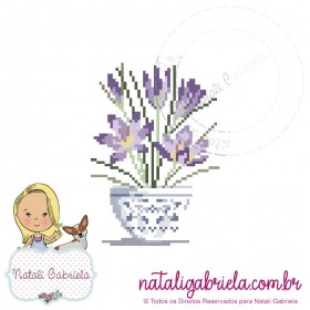Matriz de Bordado Floral PXNG15 - 17cm