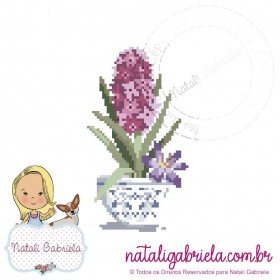 Matriz de Bordado Floral PXNG16 - 19cm