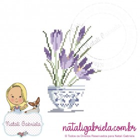 Matriz de Bordado Floral PXNG17 - 18cm