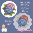 Matriz de Hortênsia para bordar.