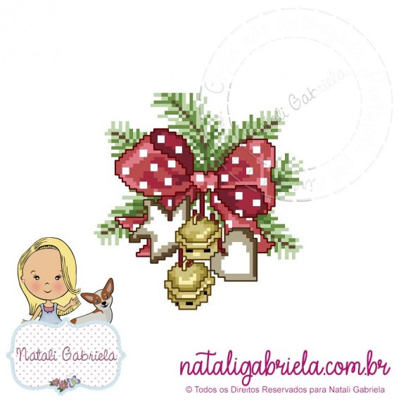 Matriz de Natal em ponto cruz para bordar à máquina.