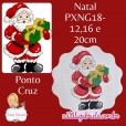 Matriz de Papai Noel em ponto cruz para bordar à máquina.