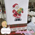 Matriz de Papai Noel em ponto cruz para bordar à máquina.