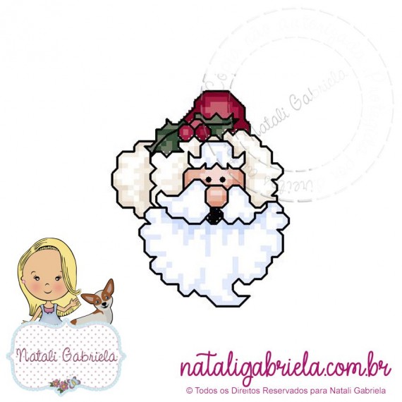Matriz de Natal em ponto cruz para bordar à máquina.