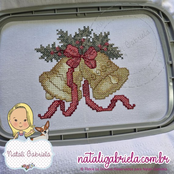Matriz de Natal em ponto cruz para bordar à máquina.