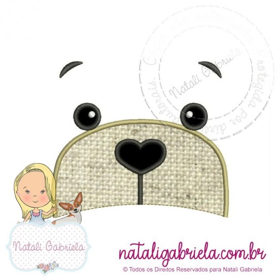 Matriz de bordado Urso Capuz NG1 - 13cm