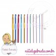Agulha de crochê alumínio - 3 mm