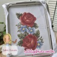 Matriz de rosas ponto cruz para bordar à máquina.