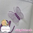 Aplique Borboleta Tule bordado - 20 unidades
