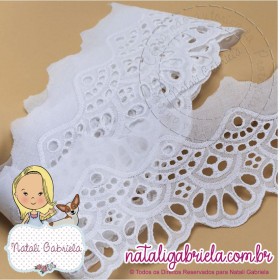 Bordado Inglês de Algodão - 8,4cm BA017-084 137 - ATACADO