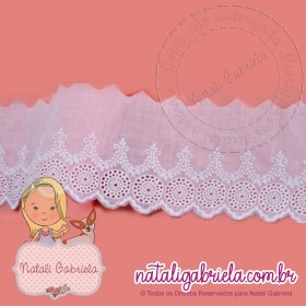 Bordado Inglês de Algodão - 9,5 cm BA024-095 - ATACADO