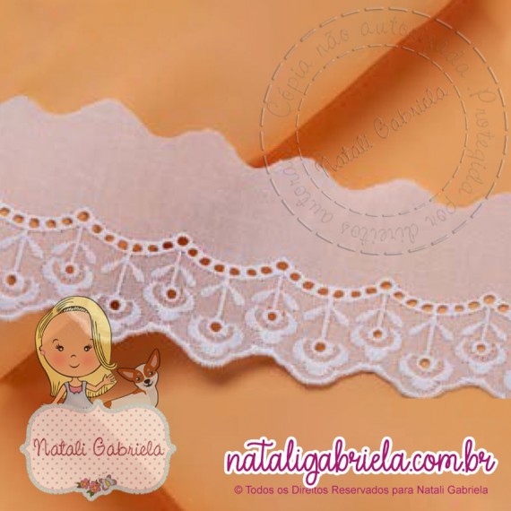 Bordado Inglês de Algodão - 5,5 cm