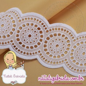 Bordado Inglês de Algodão - 8,8 cm BA034-088 100 - ATACADO