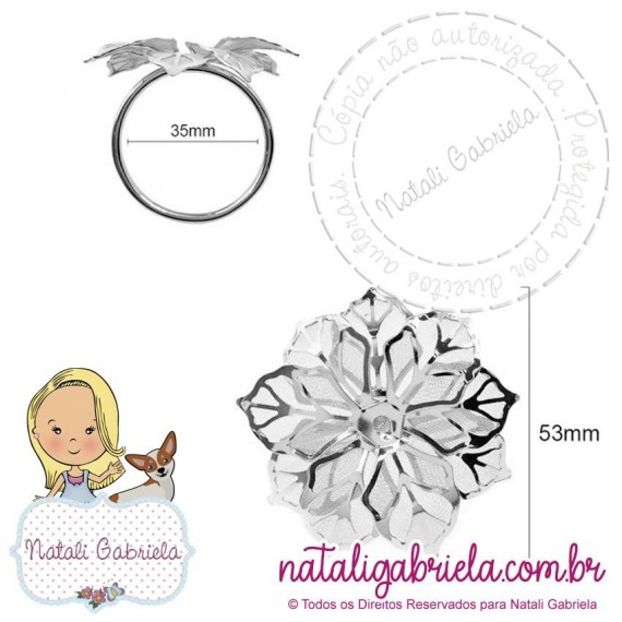 Porta Guardanapo metal - Flor Natal NG1